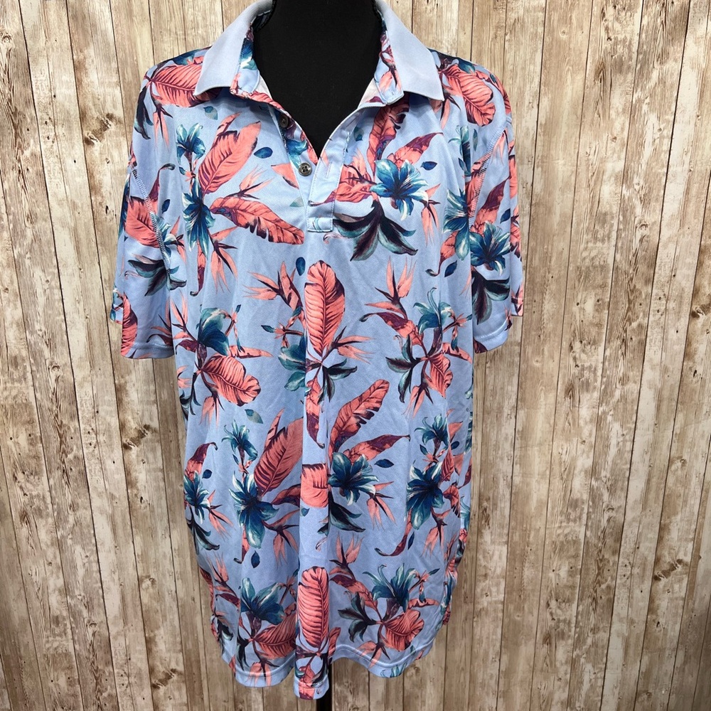 Apt. 9 Blue and Pink Casual Button Down Shirt‎
